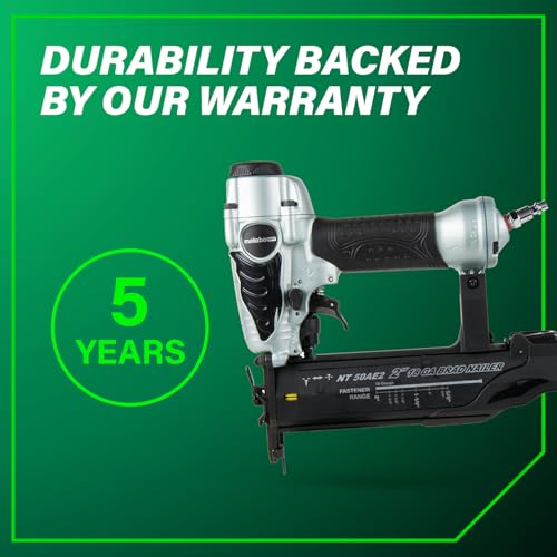 Metabo HPT Brad Nailer,Pro-Preferred Lightweight Pneumatic Power Nailer for Precision Trim Work and Furniture Building,Adjustable Depth,18 Gauge,5/8" up to 2" Brad Nails,NT50AE2,(Pack of 5) - size: Loveseat (Pack of 5)