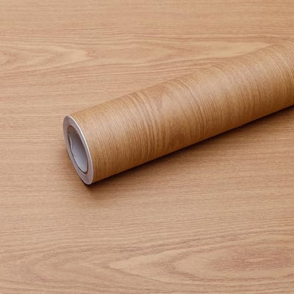 Wood Grain Contact Paper Peel and Stick Wallpaper Self Adhesive Wall Paper for Furniture Countertop Drawer Shelf Liner Cabinet Waterproof Easy to Clean 23.6" X 78.7" - color: Teak, size: 23.6"W x 78.7"L