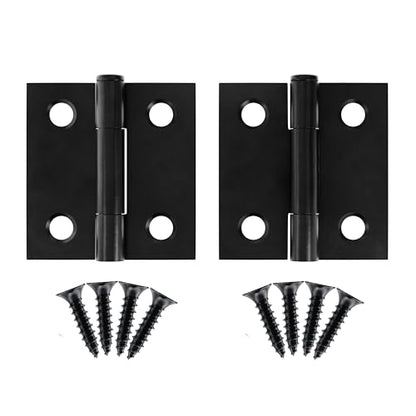 Oil Rubbed Bronze Butt Hinges with Removable Pin - 1-1/2" x 1-1/2" - Pack of 2 - Cabinet Door Hinges - UA-266-HOB (1) - color: Oil Rubbed Bronze