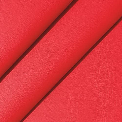 XHT Smooth Red Faux Leather Roll 11.8"x53" Soft Plain Synthetic Upholstery Crafts Fabric for DIY Cosplay Garment Jewelry Accessories - color: Red