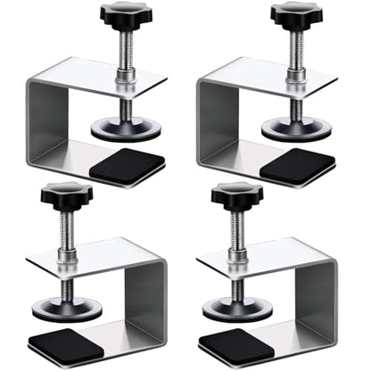 4Pcs Drawer Fixing Clip, Cold-Rolled Steel Clamps for Woodworking, Cabinet Installation Tools Front Drawer Jig for Tables & Desk Mount