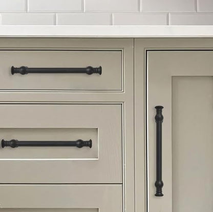 2 Pack 3-1/2 Inch Hole Center Matte Black Cabinet Pulls-Heavy Duty Solid Cabinet Handles Suitable for Cabinets, Dressers, Kitchens and Bathroom cabinets - color: Matte Black, size: 3-1/2 Inch hole center, style: 2-Pack