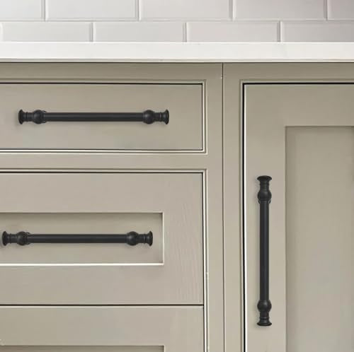 10 Pack 3 Inch Hole Center Matte Black Cabinet Pulls-Heavy Duty Solid Cabinet Handles Suitable for Cabinets, Dressers, Kitchens and Bathroom cabinets - color: Matte Black, size: 3 Inch hole center, style: 10-Pack