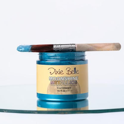 Dixie Belle Paint Company Moonshine Metallics - Caribbean (16oz) - color: Caribbean, style: 16 Fl Oz (Pack of 1)