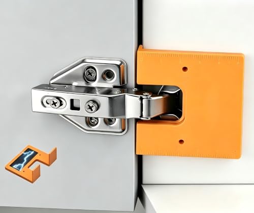 Cabinet Door Hinge Installation Locator 2 Pack, 2mm Door Seam Strong Magnetic Hinge Fixed Locator, Precision Hinge Installation Tool, Suitable for Most Cabinet Doors