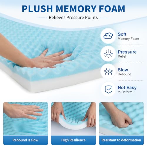 High Density Upholstery Foam (72"x24"x2") Seat Cushion Replacement Foam, 0.8 Inch Egg Crate Memory Pad for Pressure Relief and Comfort, Cuttable Sofa Sag Support Chair Repair Material DIY Projects - size: 72"x24"x2"