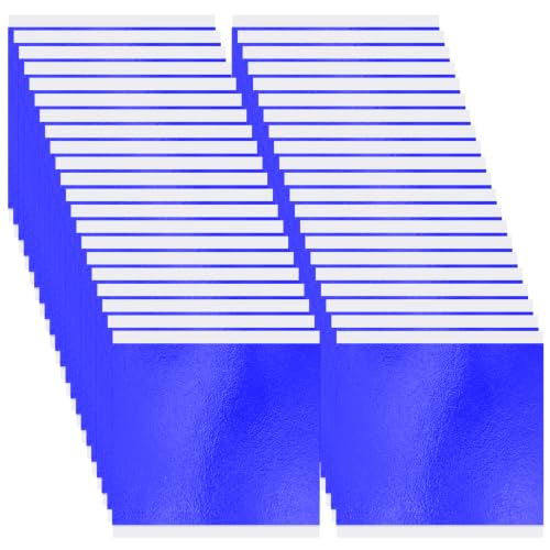 Vonty 200 Pcs Blue Foil Sheets for Crafts Imitation Leaf Gilding Decor - color: Blue