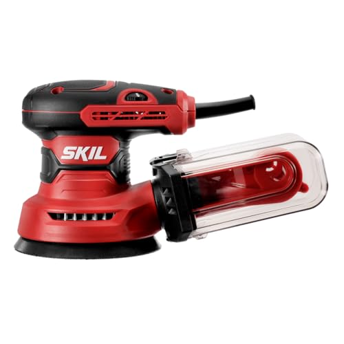 SKIL 5” Random Orbital Sander with Cyclonic Dust Box & 3pc Sanding Sheet - SR211601, Multicolor - style: Orbital Sander