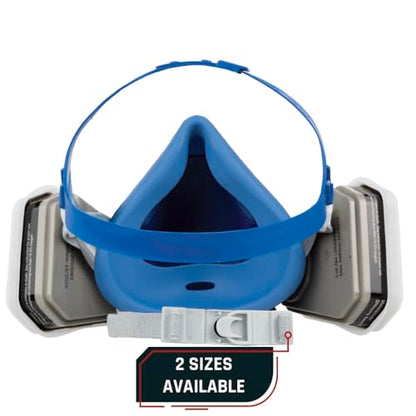Parcil Safety UltraSeal Reusable Half-Face Respirator Mask | NIOSH-Approved | OV/P95 Protection, Standard Bayonet Cartridges