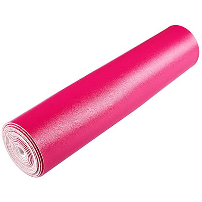 HGUAN Smooth Solid Color Rose Red Faux Leather 12"X53"(30cmX135cm),Faux Leather Sheets Roll Very Suitable for Making Crafts, Leather Earrings, Bows,Sewing (Rose Red) - color: Rose Red