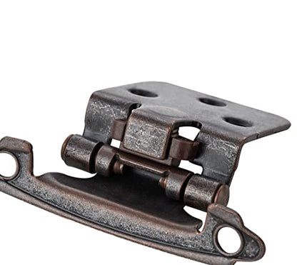 Ravinte Antique Copper Cabinet Hinges, 1/2 Inch Overlay, 30 Pack (15 Pairs) - color: Antique Copper