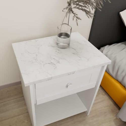Decotalk 17.7"x200" Countertop Contact Paper, Marble Contact Paper Peel and Stick, White Marble Contact Paper for Counter Top Table Decor, Marble Wallpaper Removable, White Contact Paper for Cabinets - size: 17.7" x 200"