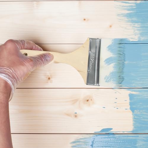 5 Inch Wide Wool Paint Brushes, Set of 2 for DIY and Furniture - size: 5 Inch