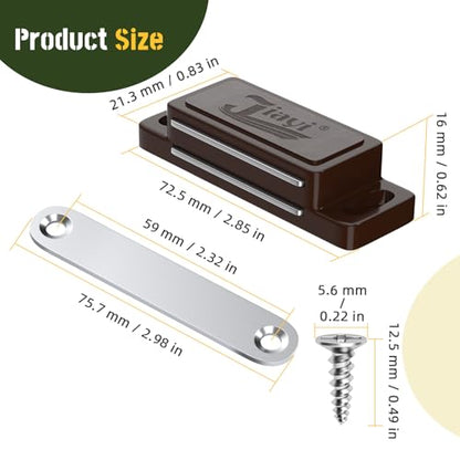 Cabinet Magnet Latch Jiayi Door Magnetic Wardrobe Catch - color: Brown