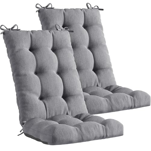 Codi Rocking Chair Cushions, Water-Resistant, Grey 2 Pack - color: Grey, size: 18"x18"/18"x22" - Standard 2PK