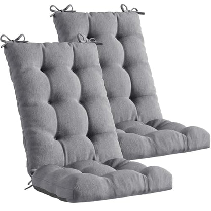 Codi Rocking Chair Cushions, Water-Resistant, Grey 2 Pack - color: Grey, size: 18"x18"/18"x22" - Standard 2PK