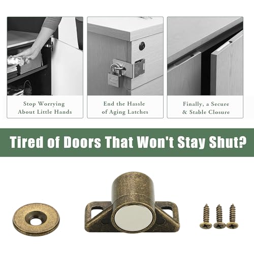Mooche 4PCS Magnetic Cabinet Door Catch, Cabinet Magnets for Closure, Cyan - color: Cyan
