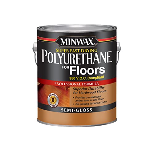 Minwax Super Fast Drying Polyurethane Protective Wood Finish, 350 VOC, Clear Semi-Gloss, Gallon - size: Gallon, style: Semi-Gloss (350 VOC)