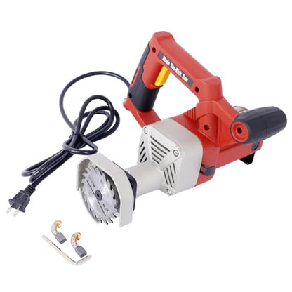 3-3/8'' Flush Cut Saw Electric Toe Kick and Baseboard Saw Adjustable Depth Under Cabinet Saw 120V Corded Special Circular Saws for Cutting Flooring and Trim Masonr ABS Black