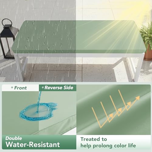 Summsun Outdoor Bench Cushion Pad, 42 x 18 x 3 Inch, Sage Green - color: Sage Green, size: 42x18x3 Inch