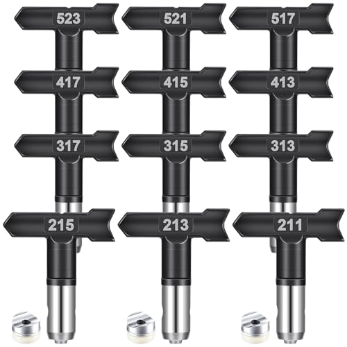 Zhengmy 12 Pcs Spray Tips, 211, 213, 215, 313, 315, 317, 413, 415, 417, 517 - size: 211, 213, 215, 313, 315, 317, 413, 415, 417, 517