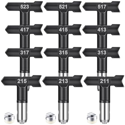Zhengmy 12 Pcs Spray Tips, 211, 213, 215, 313, 315, 317, 413, 415, 417, 517 - size: 211, 213, 215, 313, 315, 317, 413, 415, 417, 517