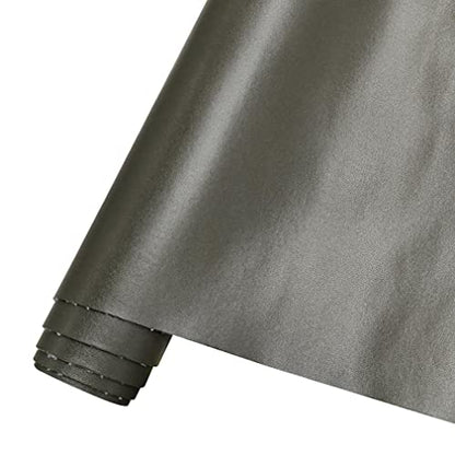 HYANG Smooth Solid Color Grey Faux Leather Sheets 1 Rolls 12"X53" (30cmX135cm),Faux Leather is Great for, Bows,Earrings Handmade DIY Craft Projects Making - color: Grey