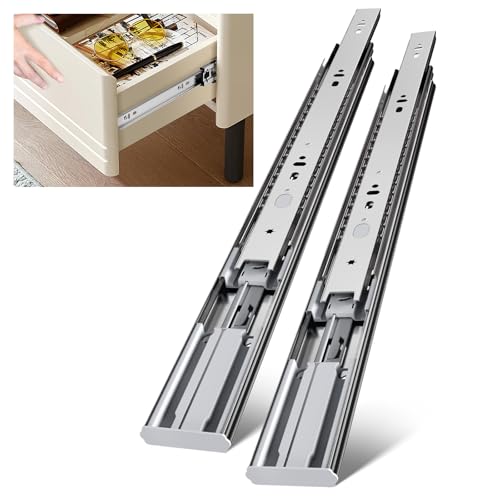 LONTAN Soft Close Drawer Slides 24 Inch 4 Pairs Heavy Duty Cabinet Glides - size: 24 Inch