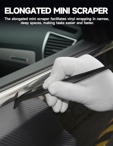 Window Tint Kit, Auto Vinyl Wrap Tools– Craft Knife with 5 Replacement Blades, Window Tinting Squeegee, Ideal for Car Window Tint, Decorative Film and Wallpaper Application