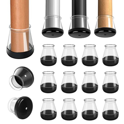 GICUNK 28 Pcs Chair Leg Floor Protectors for Carpet Round Clear - size: Round S
