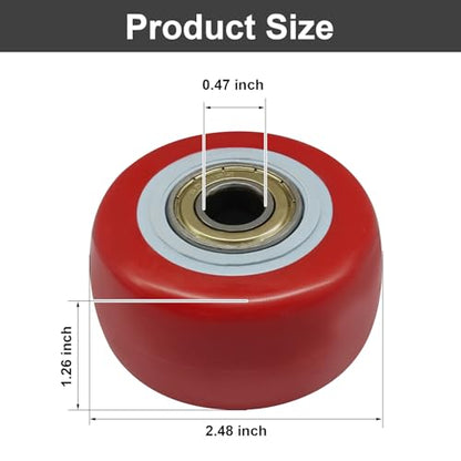 2.5 Inch Red Heavy Duty Caster Wheels, 4 Pack - style: Red-2.5Inch