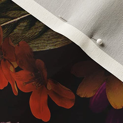 Spoonflower Fabric Moody Floral Gothic Flower on Upholstery Velvet - size: Fat Quarter
