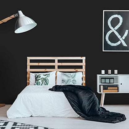 practicalWs Black Self Adhesive Wallpaper Peel and Stick Contact Paper - color: Black, size: 15.7" x 787.4"