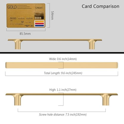 Amerdeco 10 Pack Champagne Bronze Cabinet Pulls 7.5 Inch(192MM) Hole Centers Kitchen Cabinet Handles Hardware Kitchen Handles for Cabinets Cupboard Handles Drawer Pulls ZH0028 - color: Champagne Bronze, size: 7.5"/192MM, style: 10 Pack