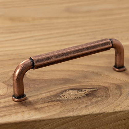 Goo-Ki 6 Pack 5 Inch （128mm） Hole Center Cabinet Pulls Antique Copper Zinc Alloy Kitchen Drawer Pulls Drawer Handles 5.4 Inch Length 2201-AC-128 - color: Antique Copper, size: 5 Inch Hole Centers