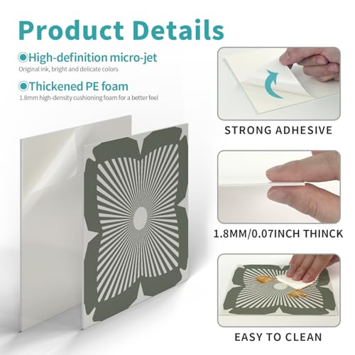 VICCI Peel and Stick Backsplash 24Pcs 5.9x5.9 Tile Stickers - color: Art-222, size: 5.9x5.9IN*24PCS