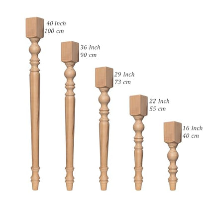 Generic Farmhouse Wood Table Leg, 36 Inch / 90 cm - size: 36 Inch / 90 cm