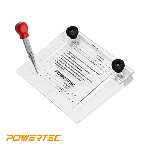 POWERTEC Cabinet Hardware Jig w/Center Punch, Drawer Jig for Installing Pulls, Knobs, Handle on Cabinet and Drawer, Woodworking Tools for Cabinet Handles, Drawer & Cabinet Pulls Installation (71412) - style: Cabinet Hardware Jig w/Center Punch, T Track &