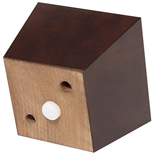 Furniture Legs for Sofa Chair Couch or Ottoman, Set of 4 Replacement Feet, 3 Inch Tall, Square with Tapered Sides, Walnut Finish - color: Walnut