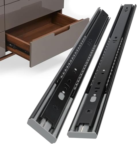 Goldenwarm 22 Inch Black Soft Close Drawer Slides 20 Pack 10 Pairs 100lb - size: 22 Inch
