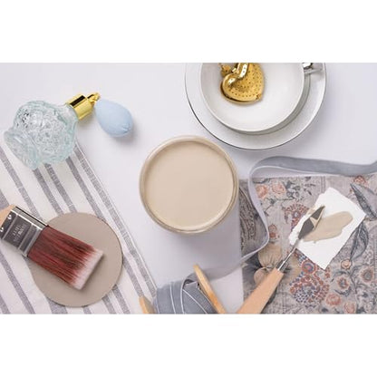 Dixie Belle Silk All-in-One Mineral Paint | French Villa (4oz) | Soft Warm Greige All-in-One Water Based Primer + Topcoat | Durable Furniture Paint | Low Reflective Finish - color: French Villa, size: 4 Fl Oz (Pack of 1)