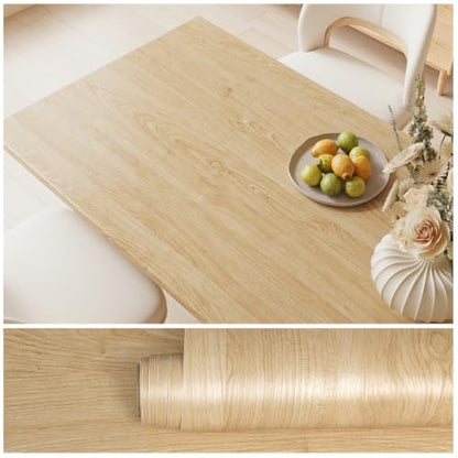 VEELIKE Blonde Oak Wood Contact Paper Wood Wallpaper Peel and Stick - size: 15.7" x 118"