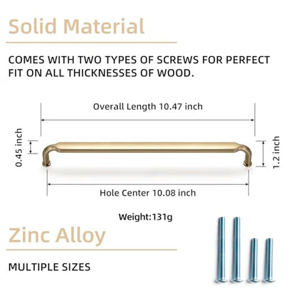 Goo-Ki 6 Pack 10 Inch （256mm） Hole Center Cabinet Pulls Champagne Bronze Zinc Alloy Kitchen Drawer Pulls Drawer Handles 10.45 Inch Length 2202-UBR-256 - color: Champagne Bronze, size: 10 Inch Hole Centers