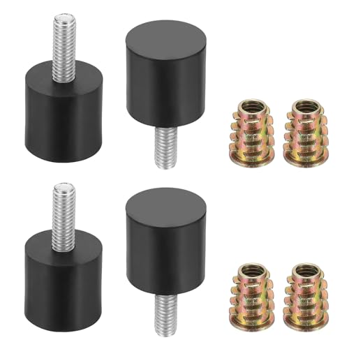 uxcell 4Pcs M6 x 18mm Thread Adjustable Furniture Levelers, 20x37mm Furniture Leveling Feet Screws in Threaded Glide Leveling Floor Protector for Table Chair Cabinet Legs - size: M6 x 18mm Thread, 20x37mm