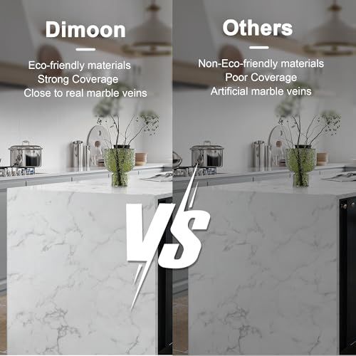 Dimoon 15.7''x78.7'' Marble Peel and Stick Wallpaper White Granite Contact Paper for Countertops Waterproof Kitchen New Environmentally Friendly Materials Thickening Upgrade Renter Friendly Vinyl Wrap - size: 78.7" x 15.7"
