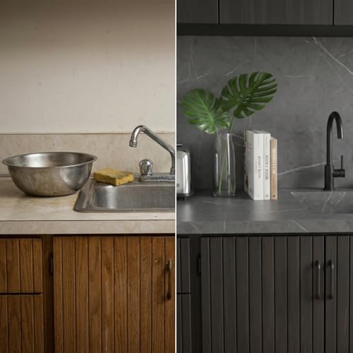 Extra-Thick Marble Contact Paper (Matte, Marquina Charcoal) 23.6" x 118.1" - color: Marquina Charcoal (Matte), size: 23.6" x 118.1"