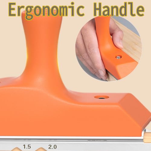 SHIAWASENA 3-in-1 Edge Banding Trimmer & Manual Edge Cutter for PVC/ABS/Wood Veneer, Ergonomic Handle, R1.5/R2 Chamfer Straight/Curved/Chamfered Edges, with Blade Protector & Storage Bag