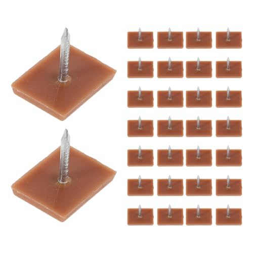 Hemobllo 30pcs Rectangular Furniture Leg Pads Anti-Slip Pads for Furniture Legs Non Slip Pads for Kitchen Chairs Nail-on Chair feet Glides for Tables and Chairs Easy to Install