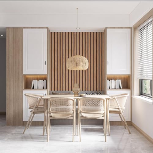 Yun-aeon Natural Wood - Tan Slats Peel and Stick Wallpaper for Wall - color: Tan, size: 17.3" x 300"