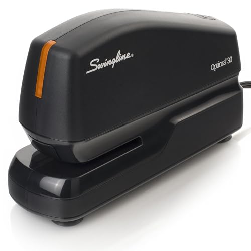 Swingline Electric Stapler, 30 Sheet Capacity, Optima 30, Black (42150) - size: 30 sheets, style: Stapler